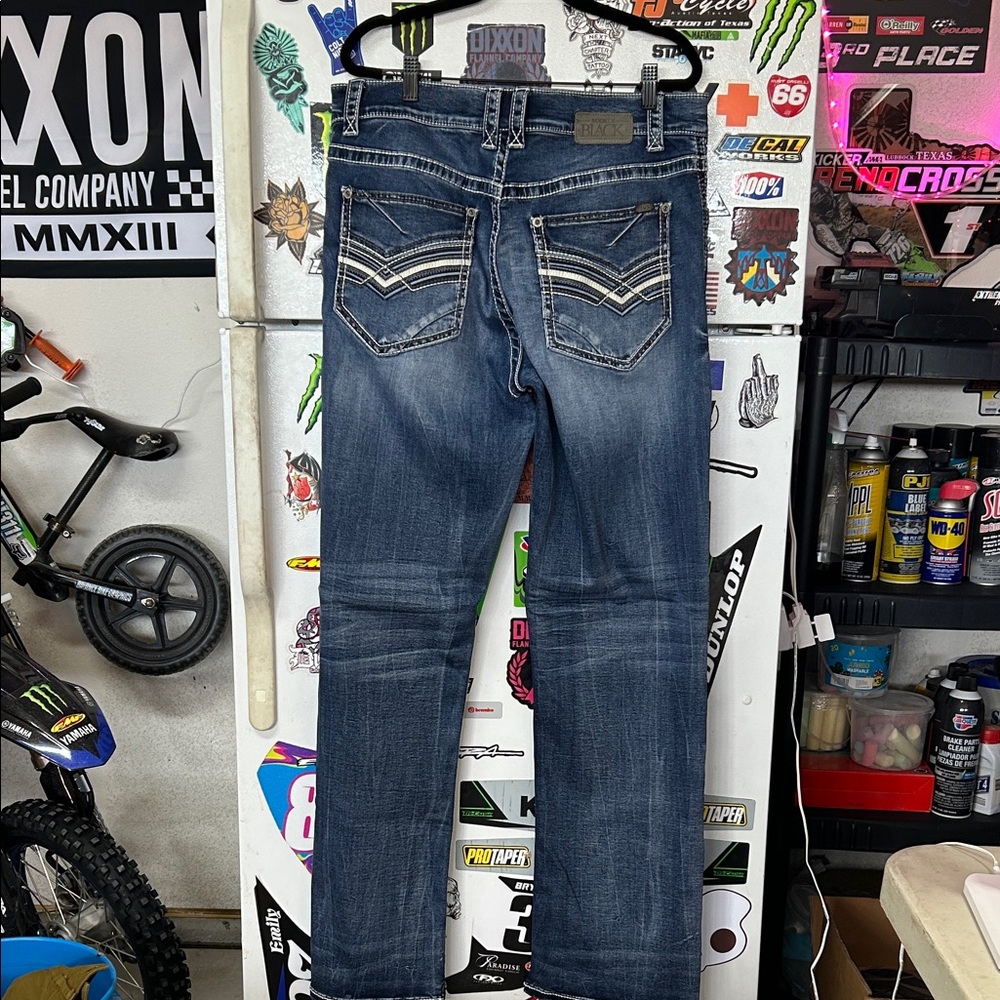 Buckle Black Men's Dark Blue Straight Jeans (36x34) - Picture 2 of 5